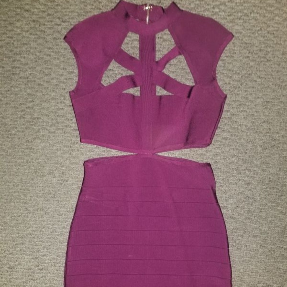 Sexy cut out bandage Bebe dress, size small